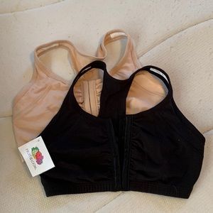 Set of two fruit of the loop sports bras